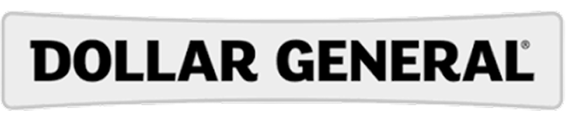 Dollar General logo text in bold gray letters on a white background.