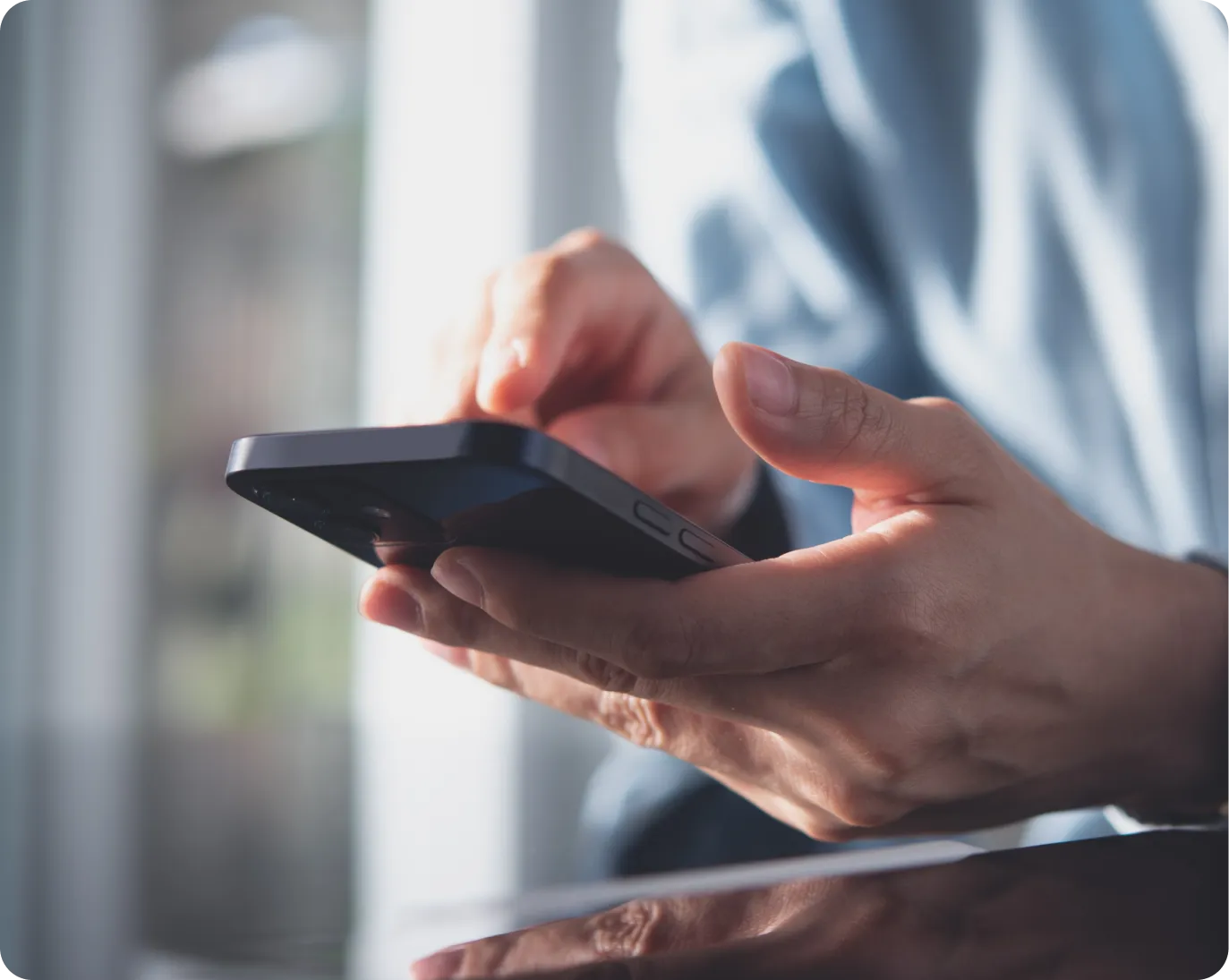 Person on their mobile device 