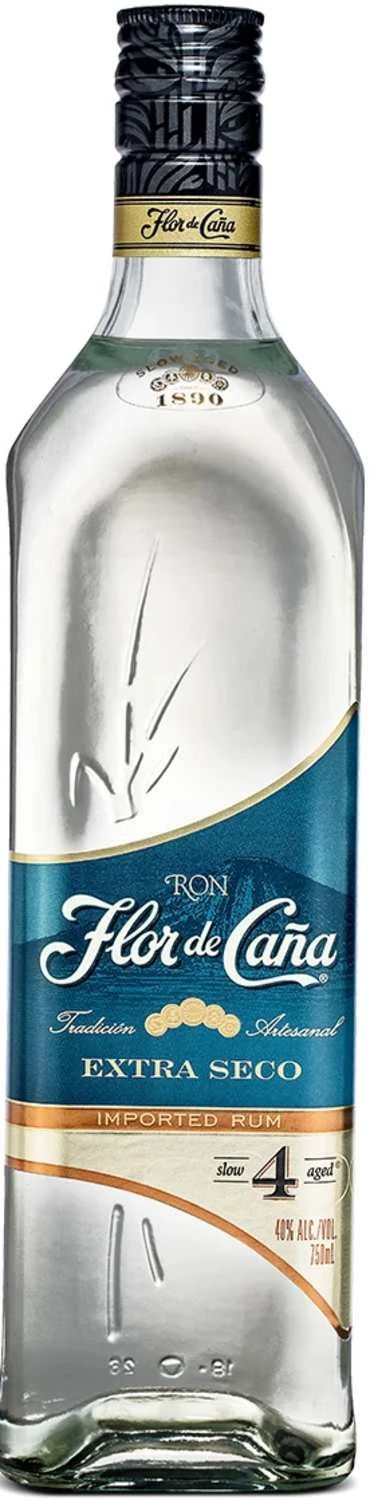 Flor de Caña Extra Dry 4y -70 cl - 40° - White
