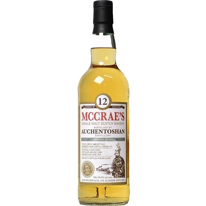 McCrae's Auchentoshan 12 years - Single Malt Single Cask - Cask Strength - 54,9