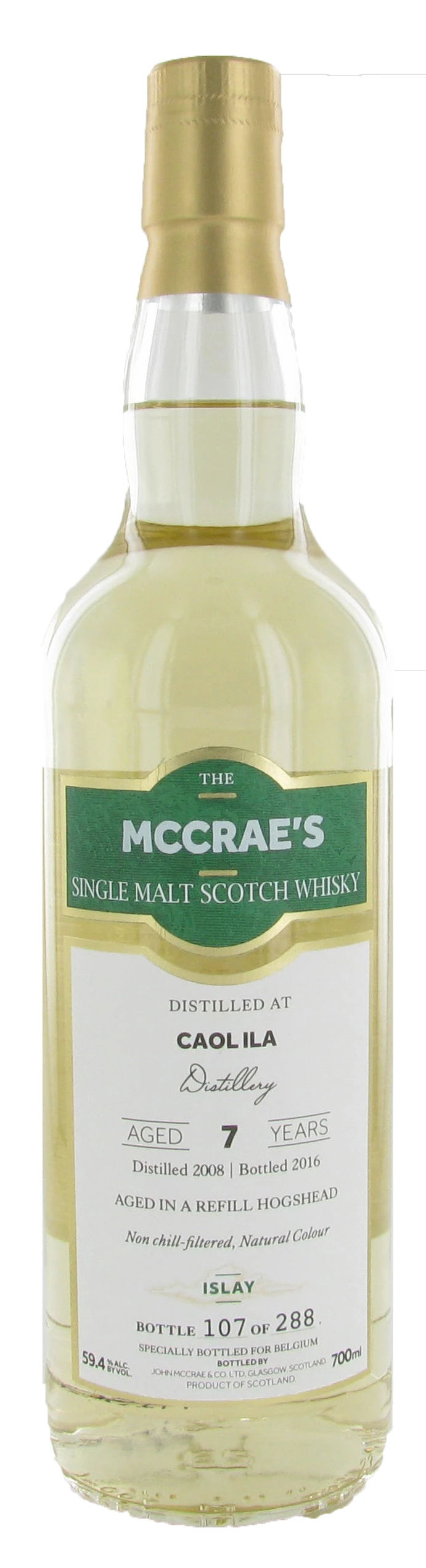McCrae's Caol Ila 7y - Single Malt Single Cask - 59,40% - 70 cl