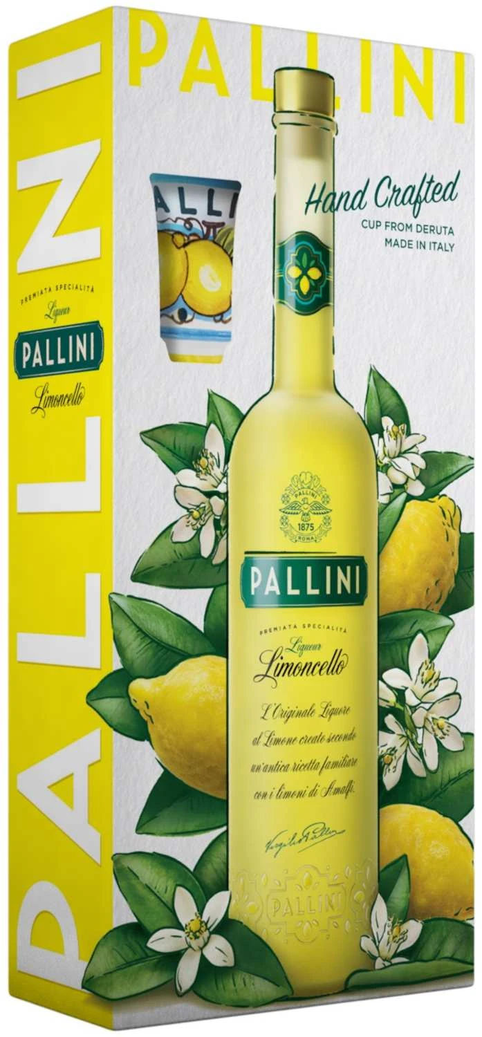 Pallini Limoncello Giftpack Deruta (50 cl+1 cup)