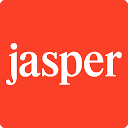 Jasper logo in white lowercase letters on a solid orange background.