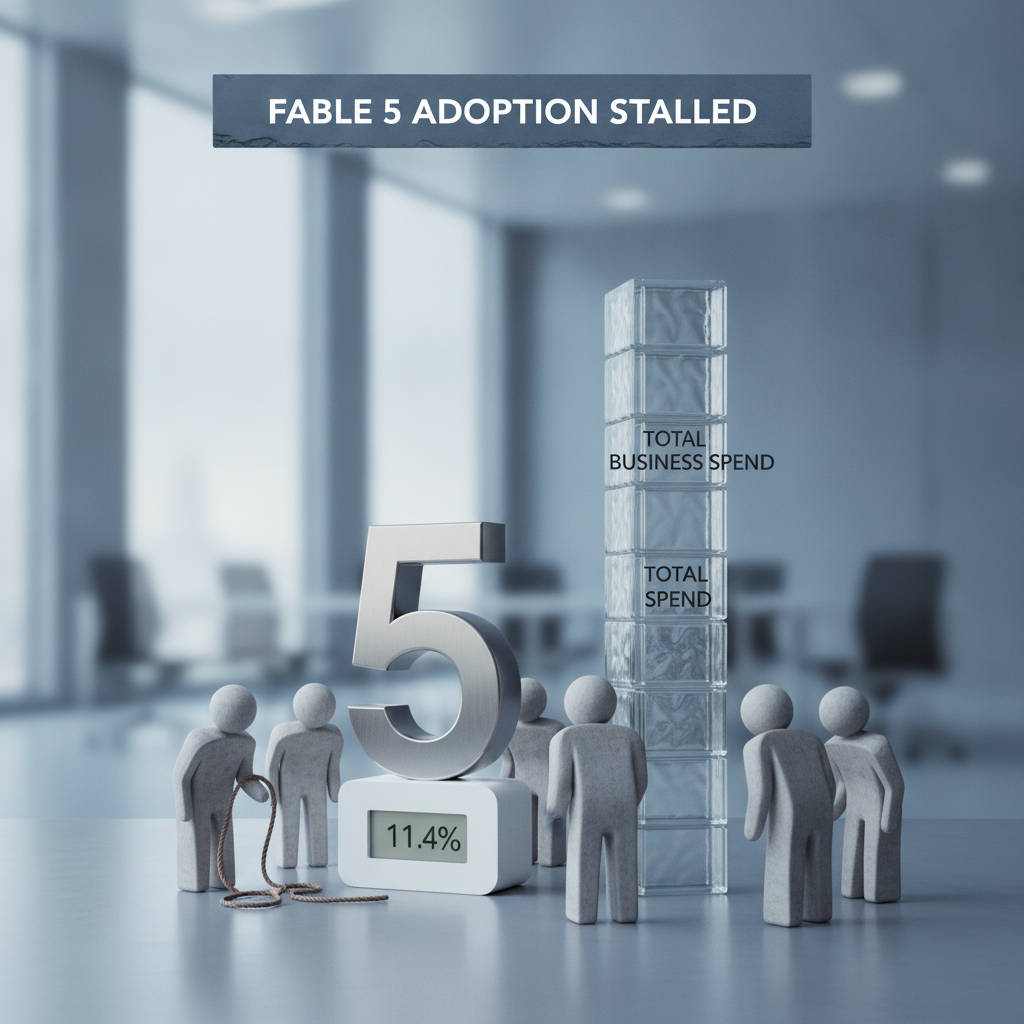 Illustration for Fable 5 Is 11.4% of Business Spend: Why Adoption Stalled