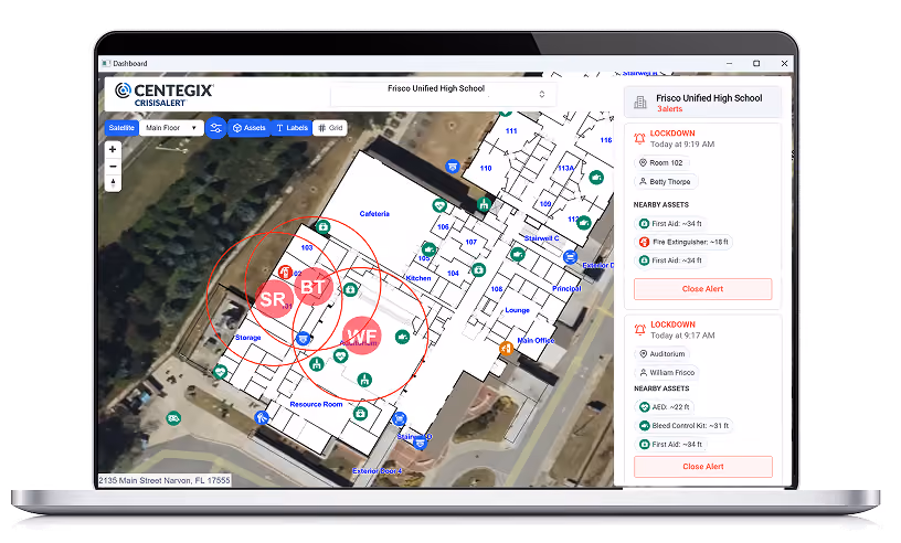 Incident Response live facility map