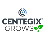 CENTEGIX GROWS logo with a blue wireless signal icon above the name and a green sprouting plant at the word GROWS.