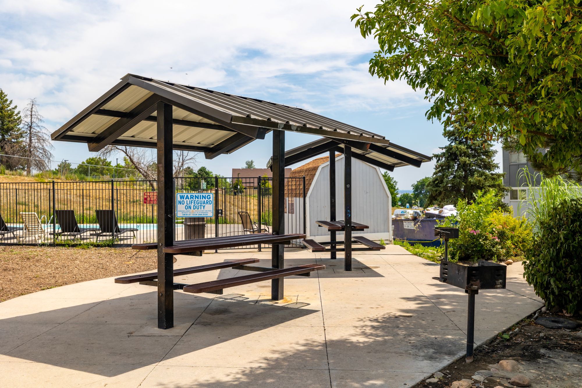 Community gathering and bbq area
