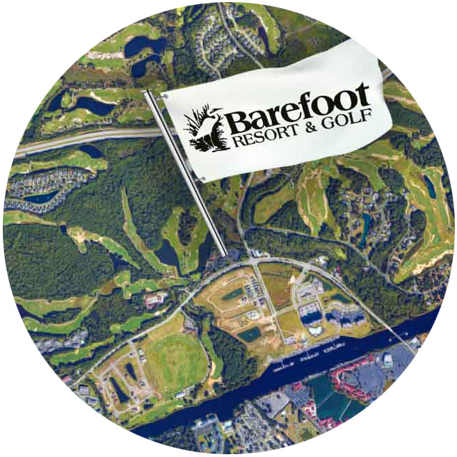Aerial view of resort