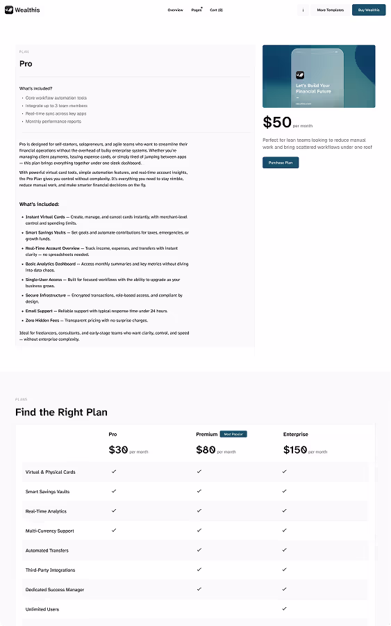 Plan Page Preview
