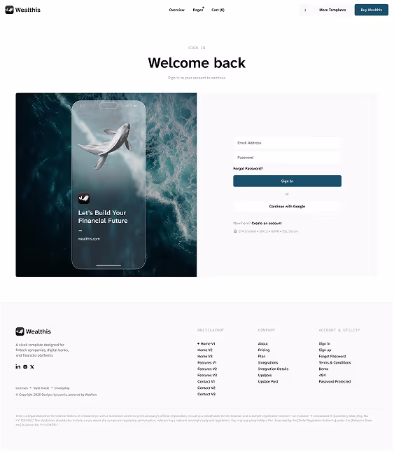 Sign in Page Preview