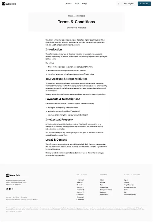 Terms Page Preview