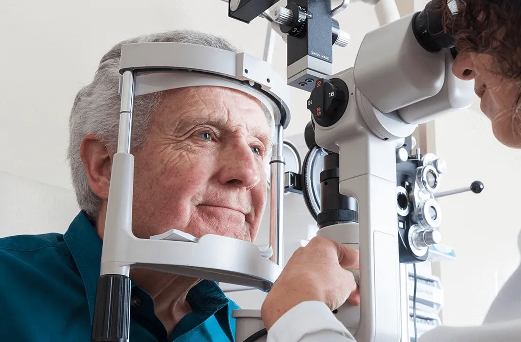 Diabetic retinopathy condition illustration