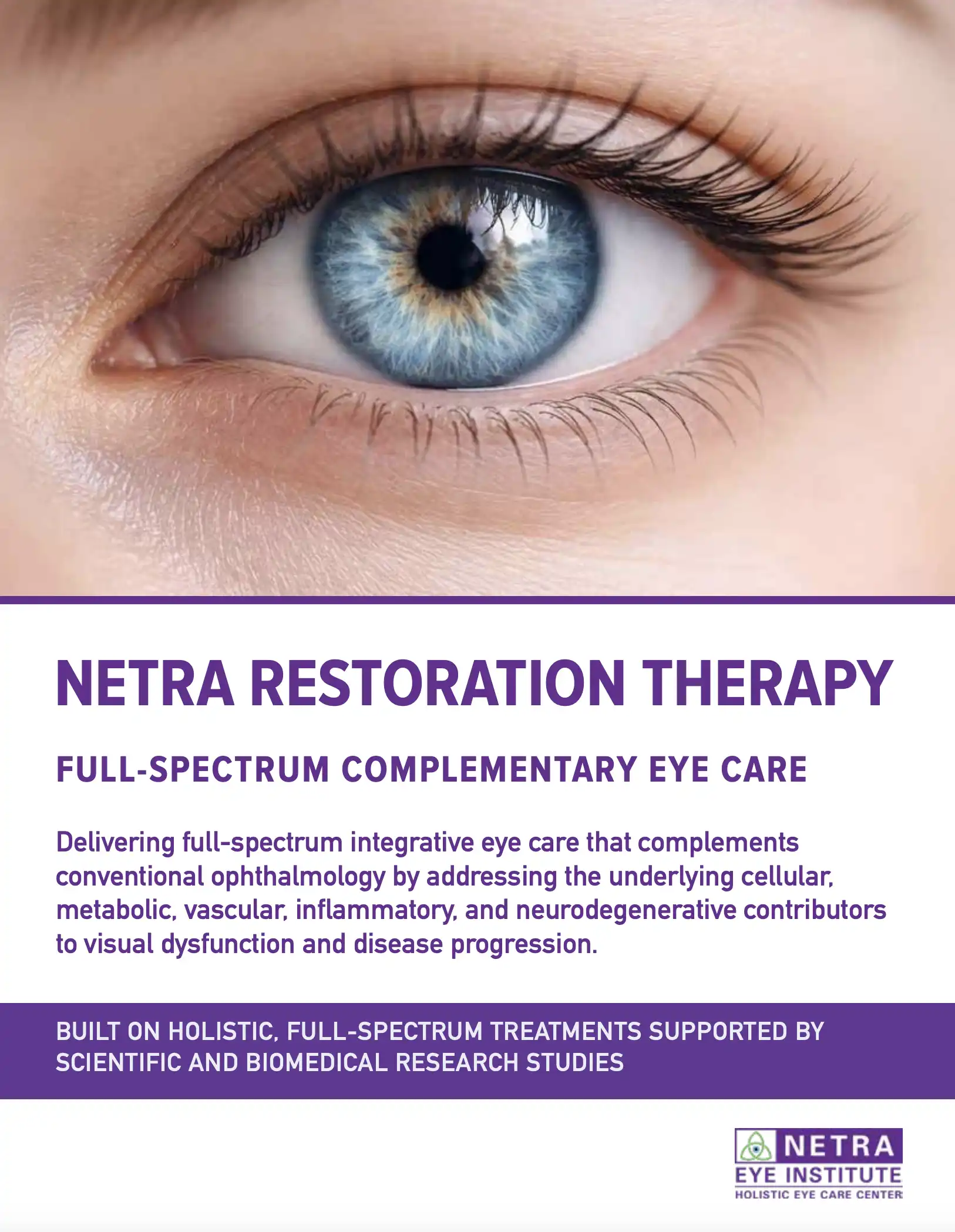 Full-Spectrum Complementary Eye Care physician brochure cover
