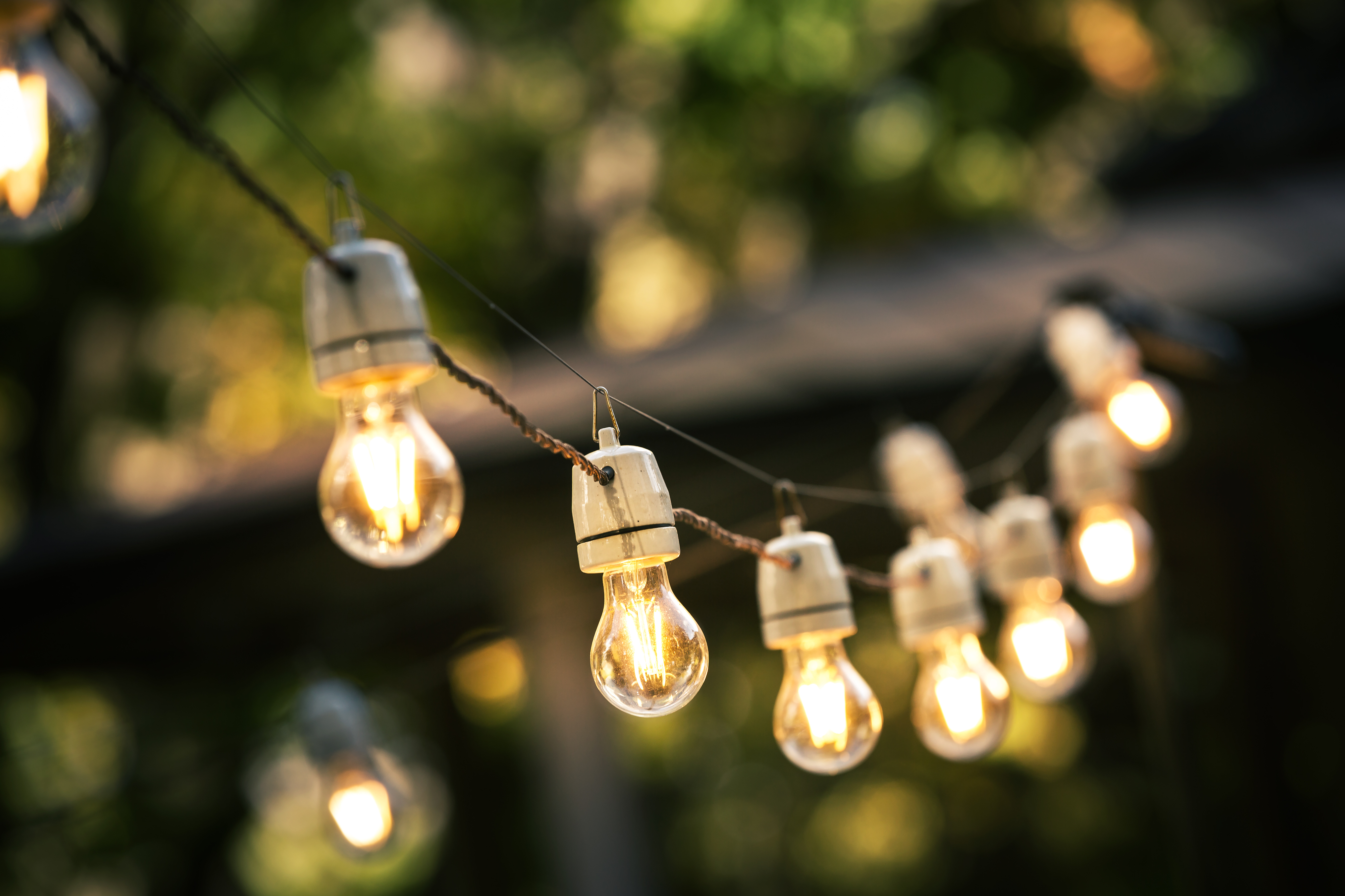 String lights stock image