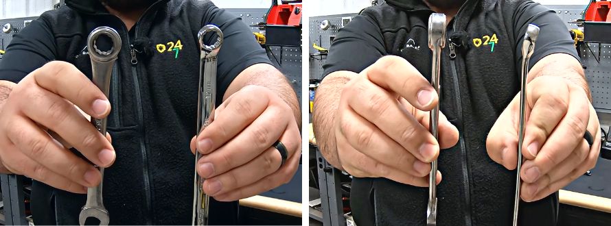Comparison of Ratchet Wrench and a Regular Wrench