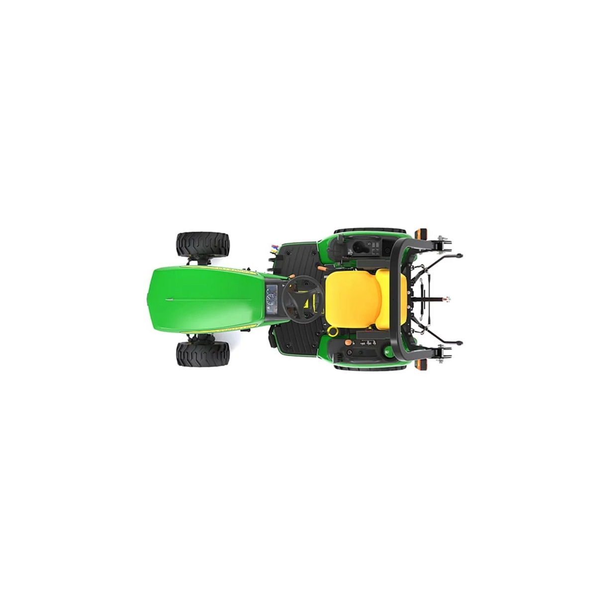 Studio image with a top view of 1025R Tractor Sub-Compact Tractors