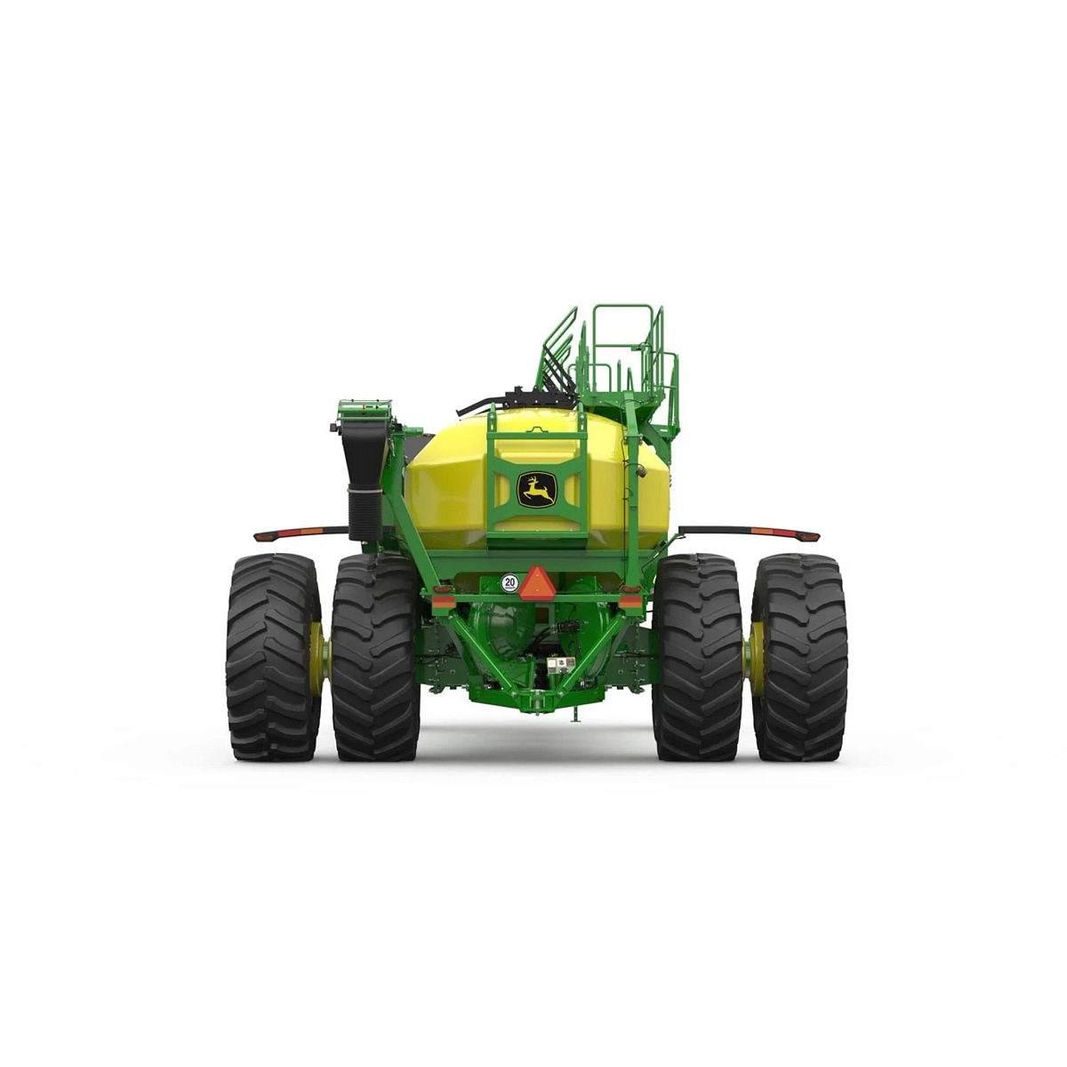 Studio image with a rear view of Seeding Equipment C850T Trailing Air Cart