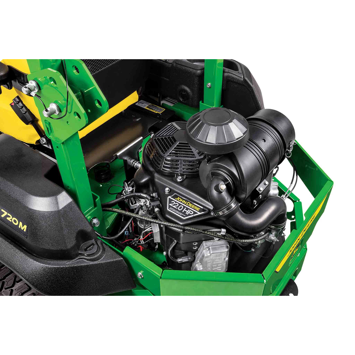 A close-up studio shot of a Z720M 22 HP engine on a white background.