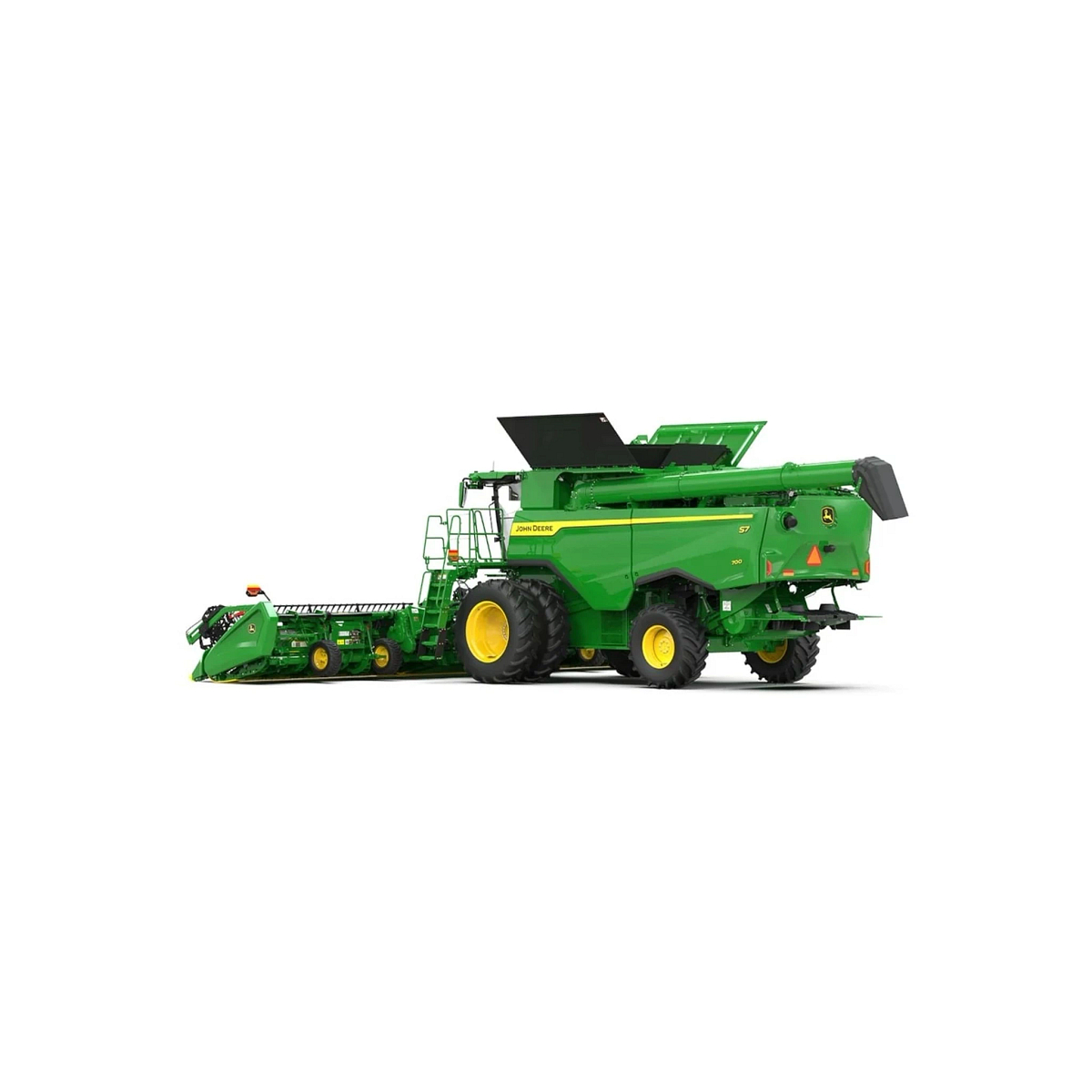 Studio image with a rear right view of an S7 700 Combine