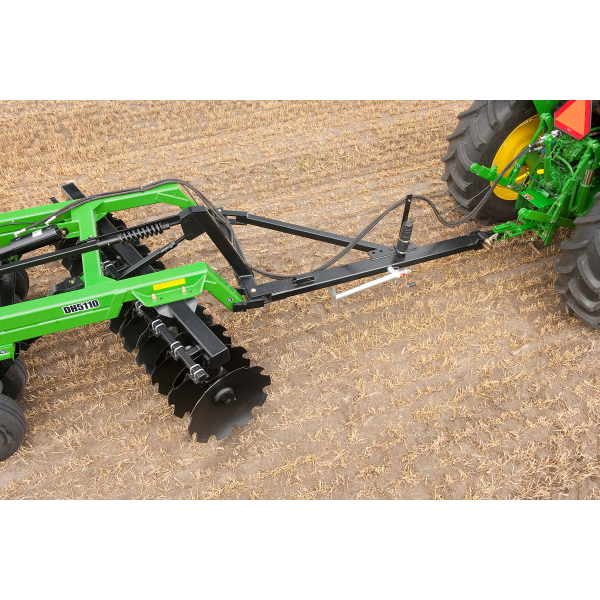 Top field view of DH5110 Disk Harrow on 7230 Tractor