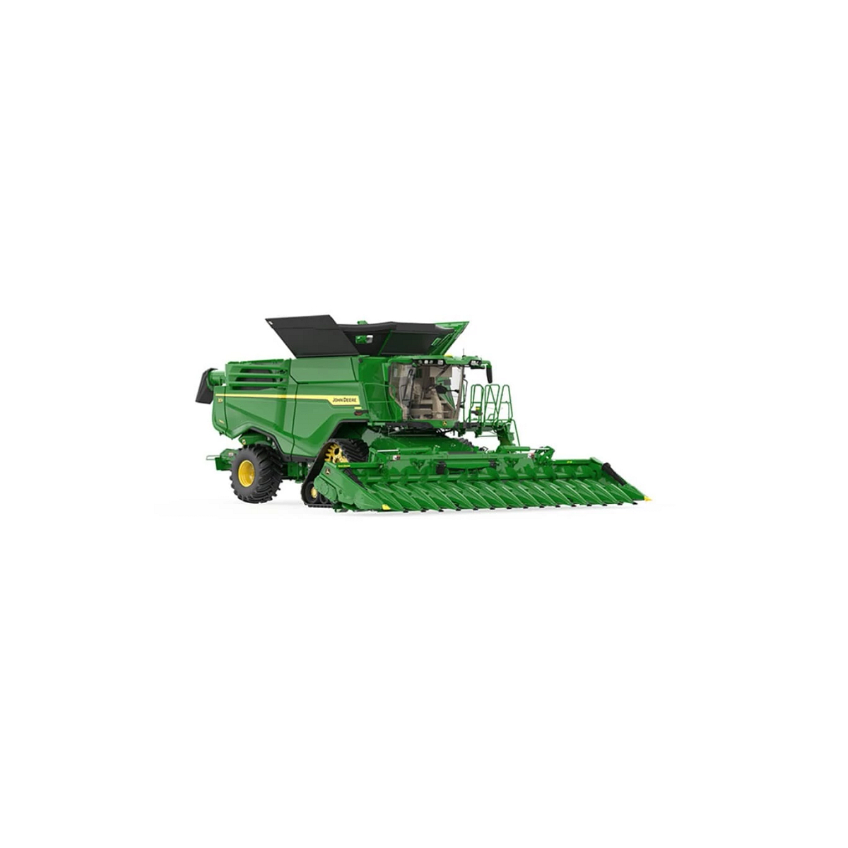 Studio image with a front left view of X9 1100 Combine Grain Harvester