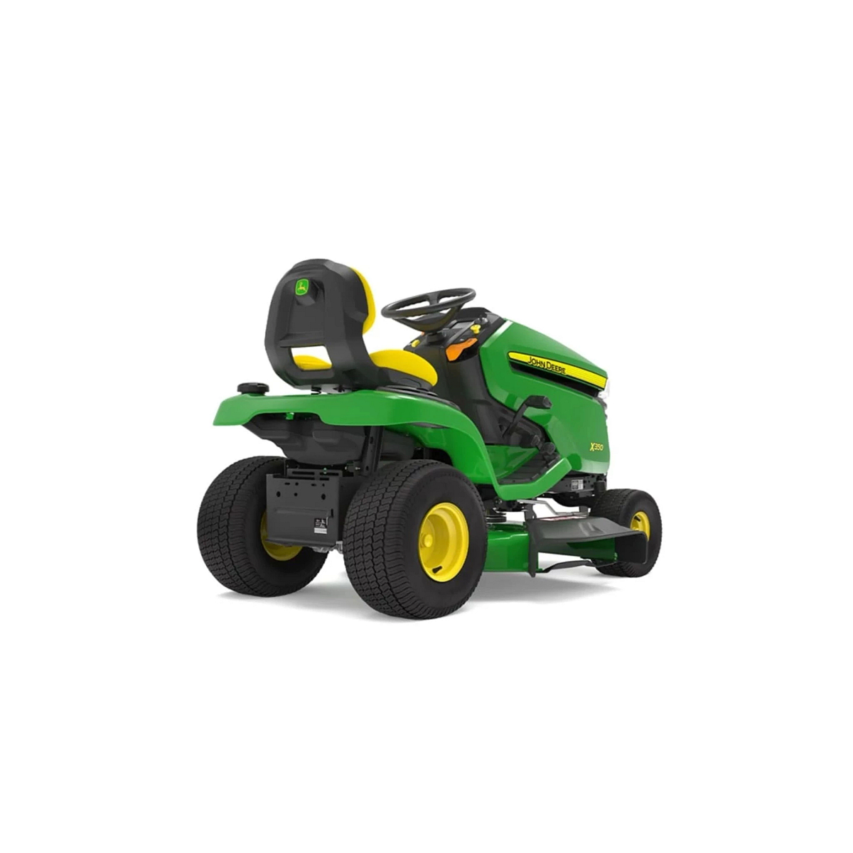 Studio image with a rear right view of X350 Select Series Lawn Tractor