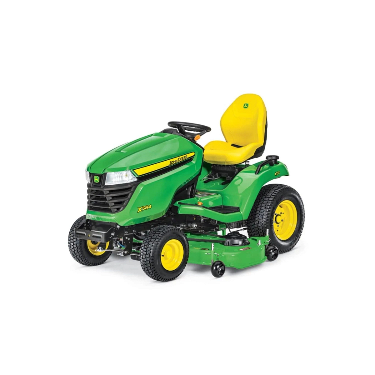 Studio image with a front left view of X584 Select Series Lawn Tractor with 54-in deck