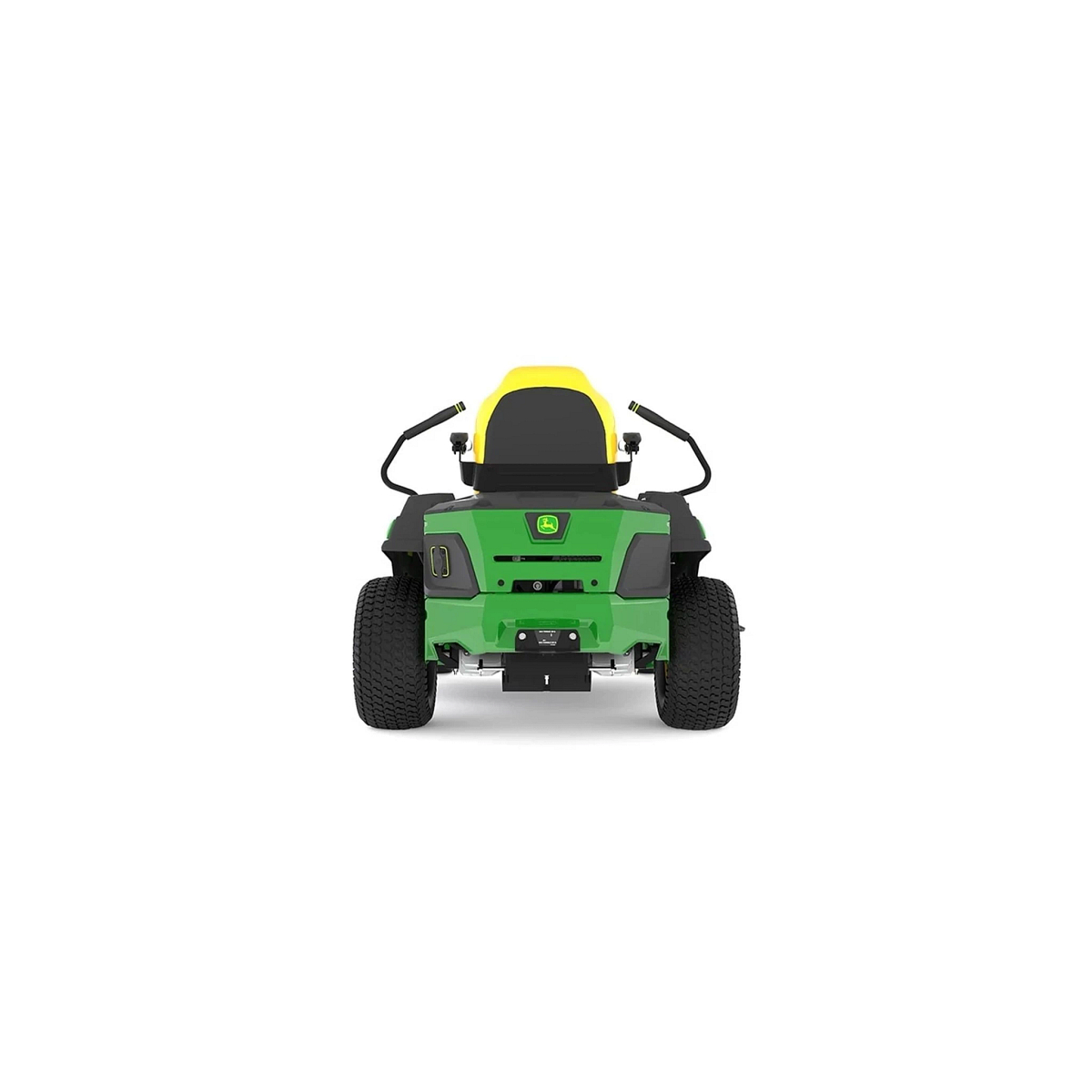 Studio image with a rear view of a Z370R Electric ZTrak Mower