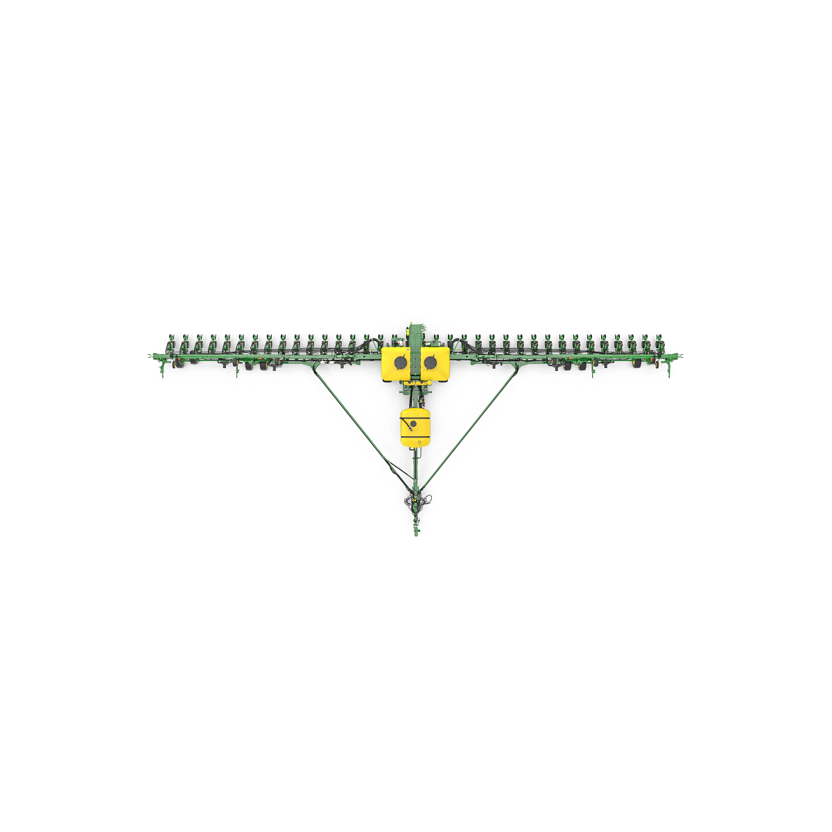 Studio rendering with overhead view of DB90 36 Row planter.
