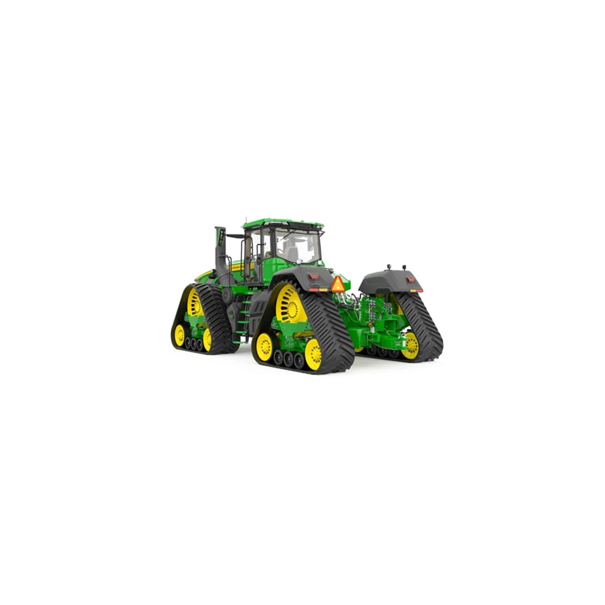 Studio image with a left rear view of a 9RX 830 Tractor
