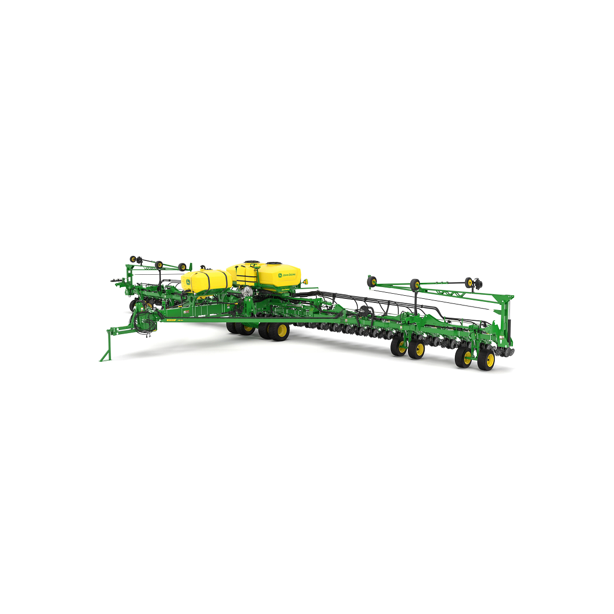 Studio rendering with front left view of DB80 32 Row planter.