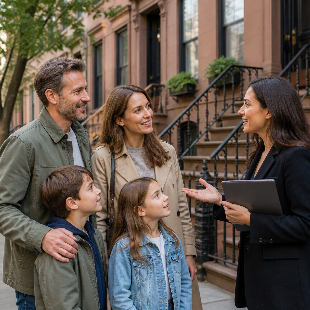 Family consults a relocation expert about moving to a Brooklyn brownstone.