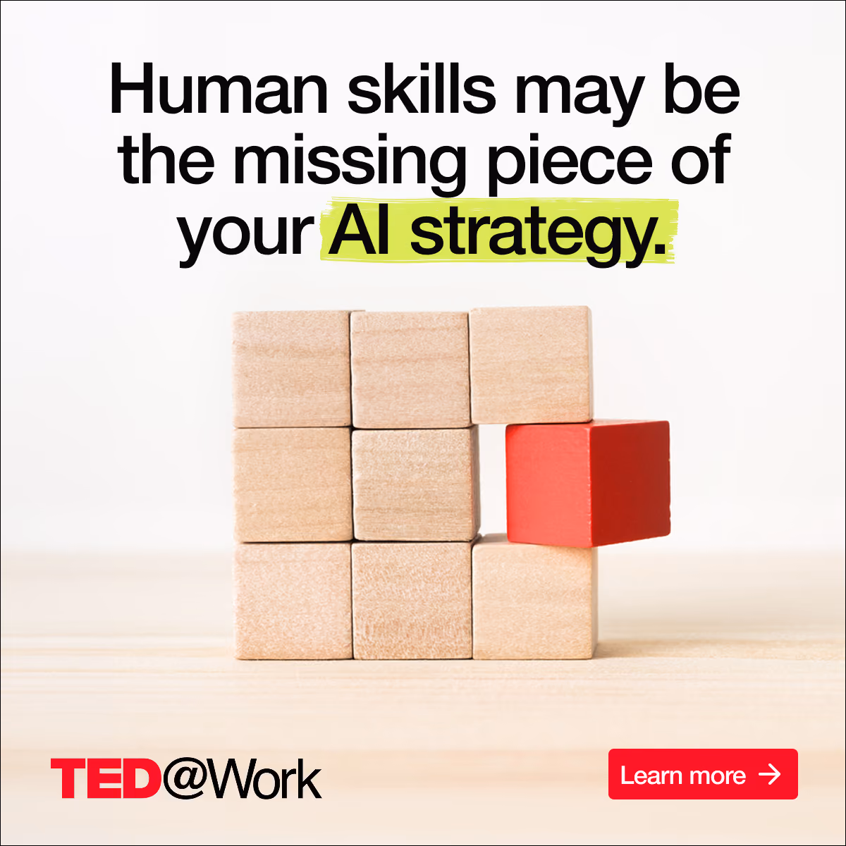TED@Work LinkedIn ad design