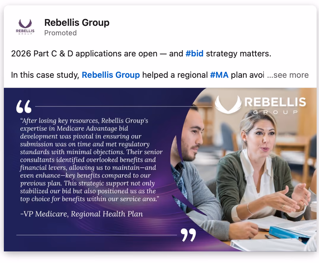 Alerion Advisors LinkedIn ad design