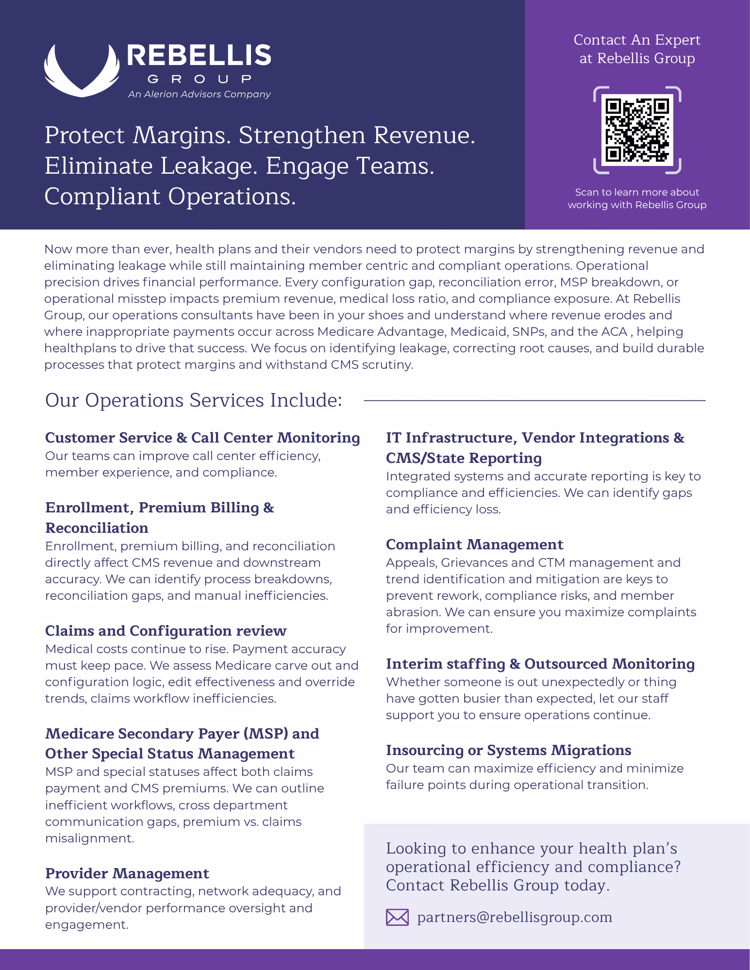Rebellis Group Marketing Collateral | Tammy Allen, Graphic Designer