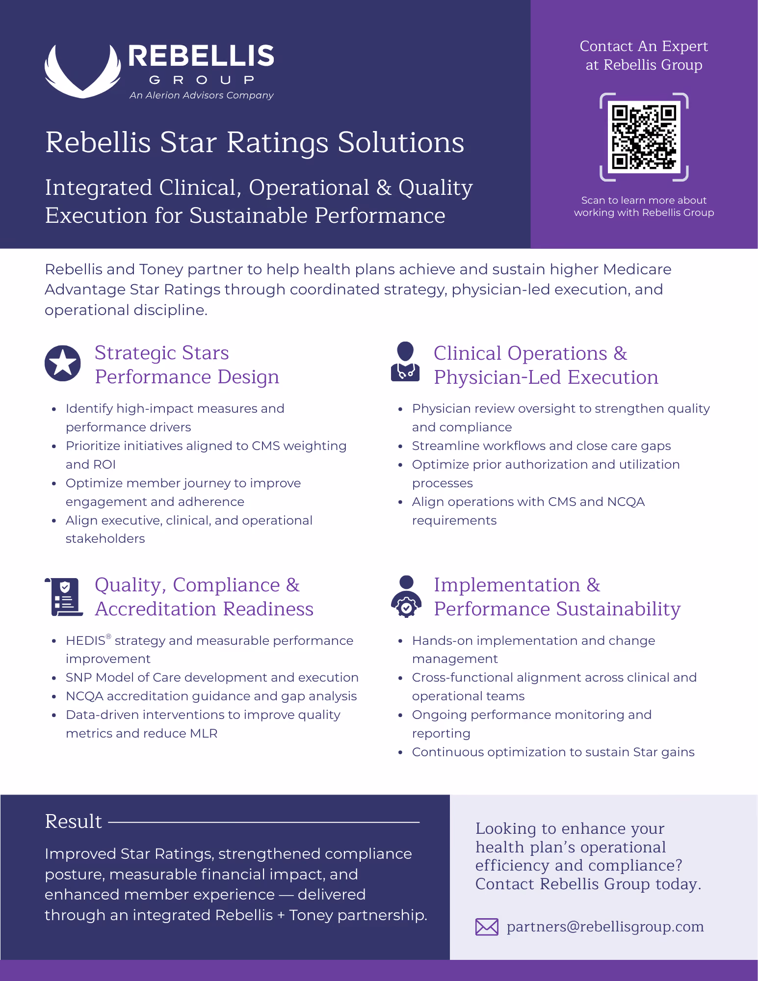 Rebellis Group Marketing Collateral | Tammy Allen, Graphic Designer