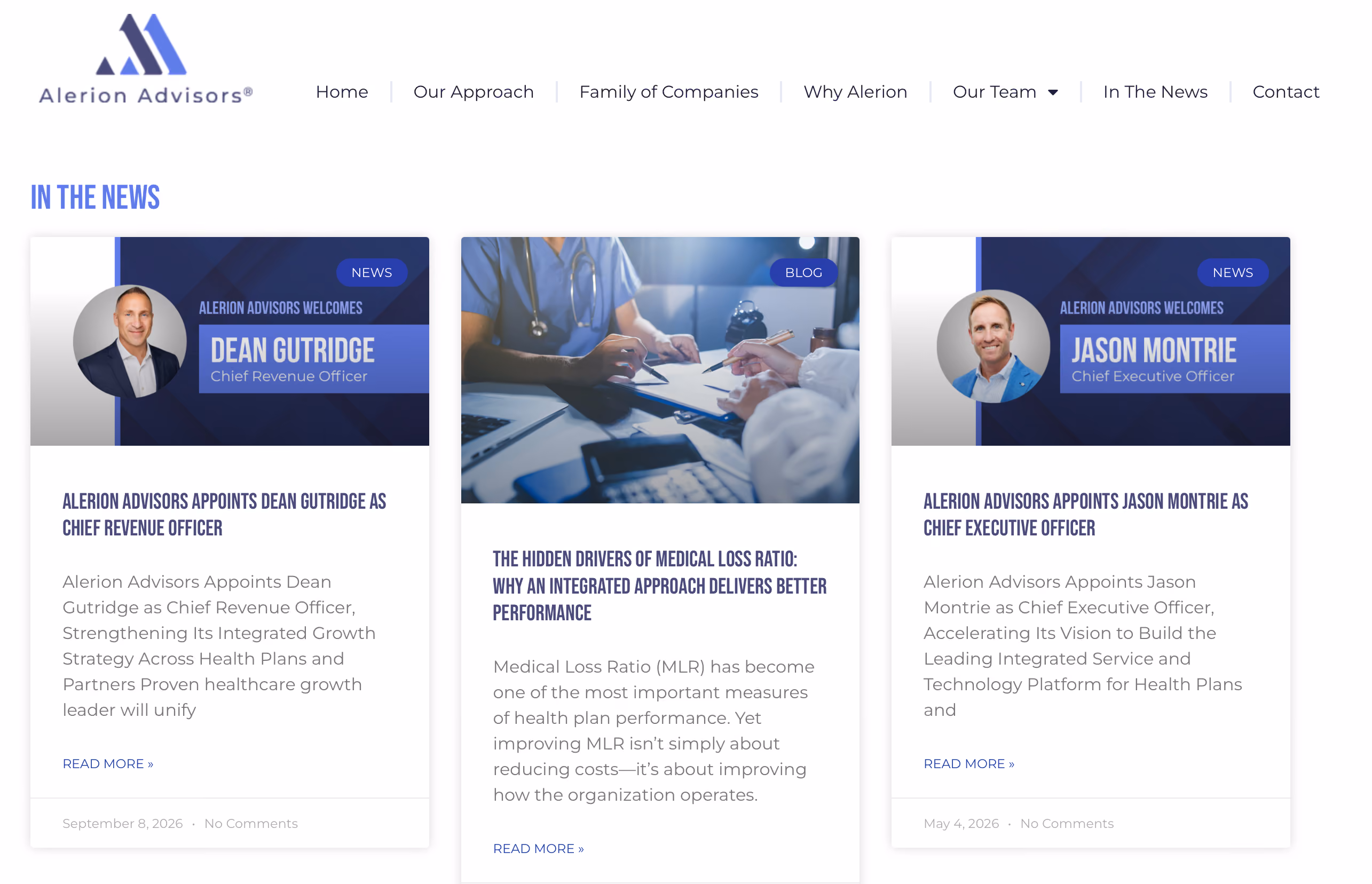 Alerion Advisors Website UI | Tammy Allen, Graphic Designer