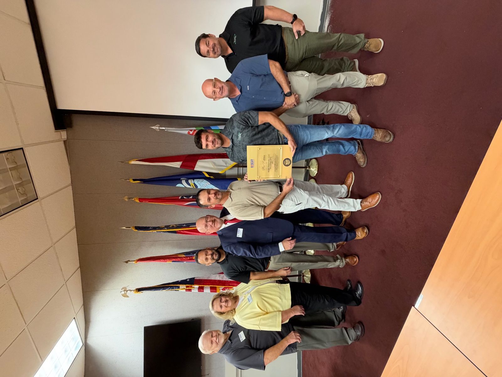 ROPE Solutions team with the Mississippi ESGR Pro Patria Award