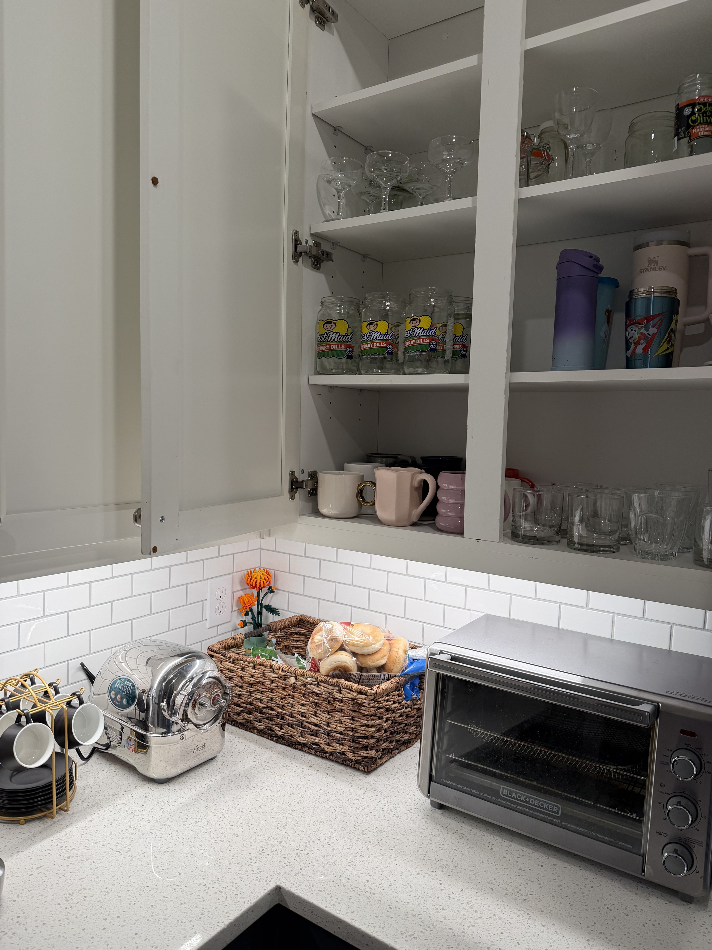 Glassware Cabinet cleaned by Luxe Luxury Cleaning