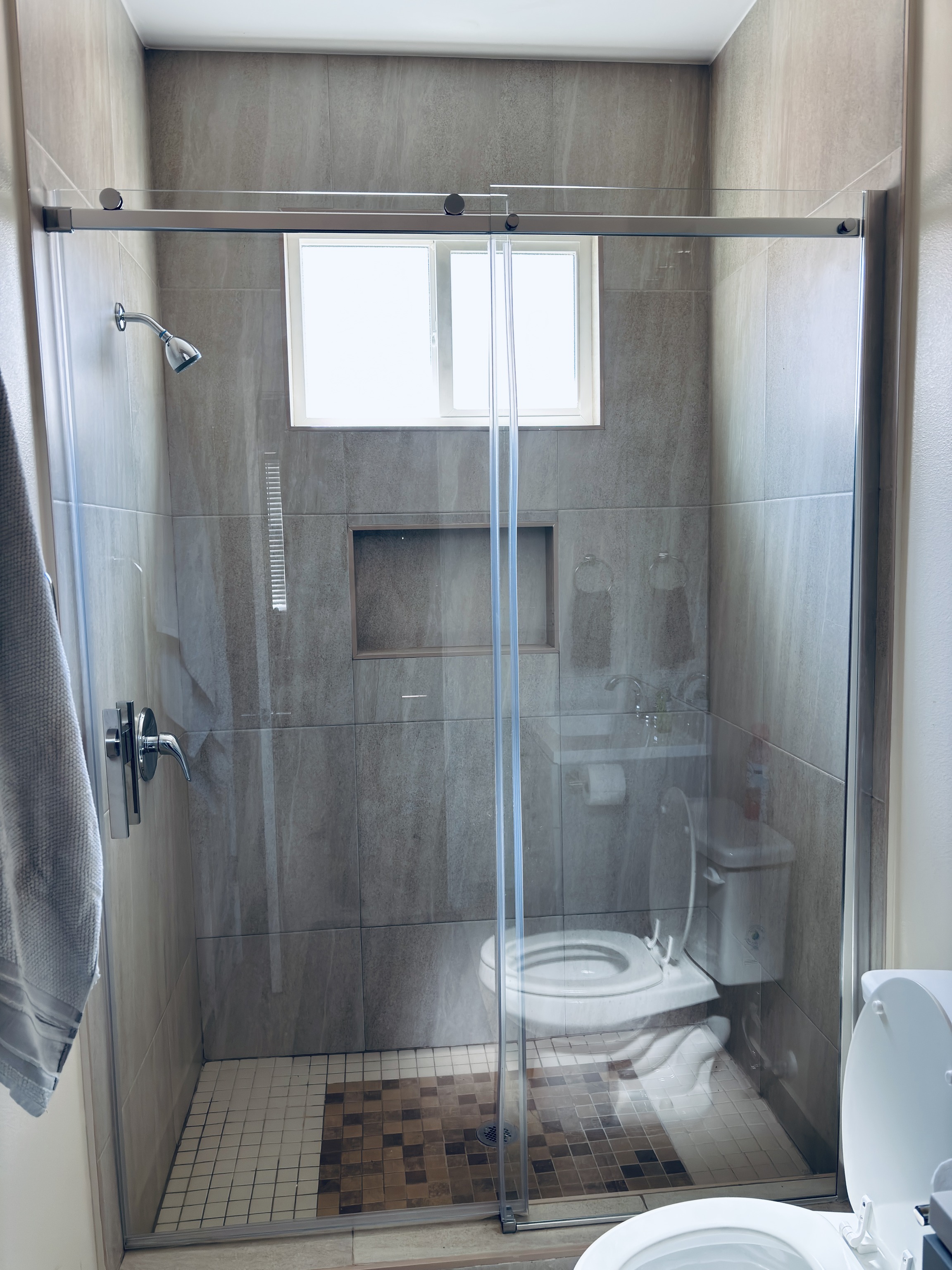 Walk-In Shower cleaned by Luxe Luxury Cleaning