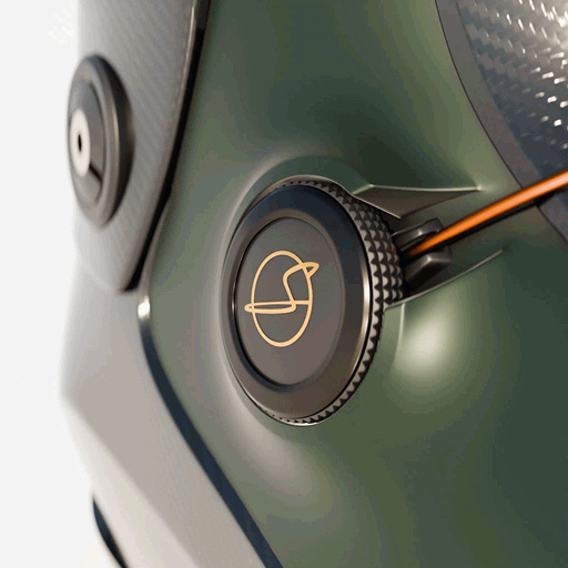 Close-up of a green snowboard boot with a BOA dial lacing system featuring an orange wire.