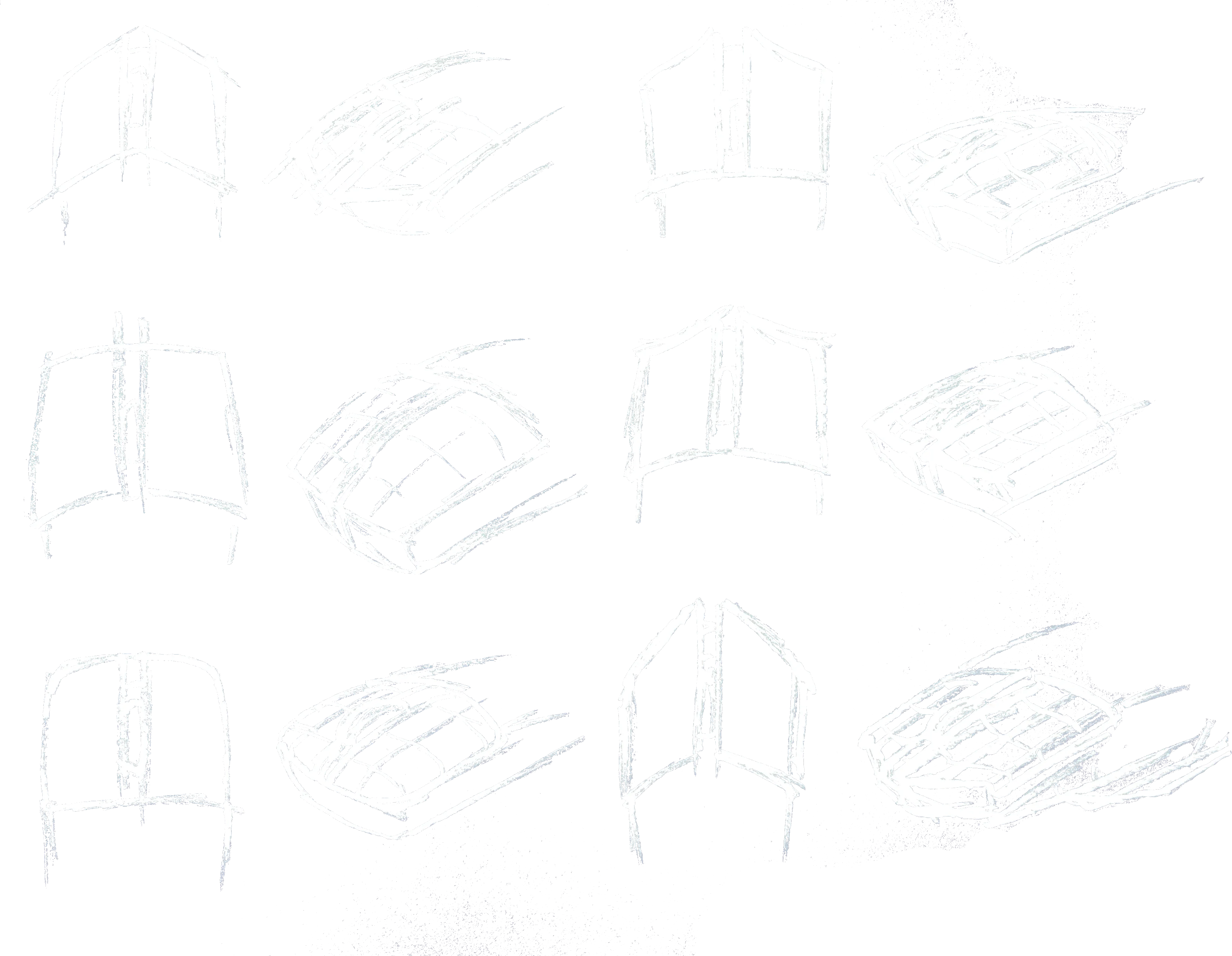 Process sketches for designing a computer mouse.
