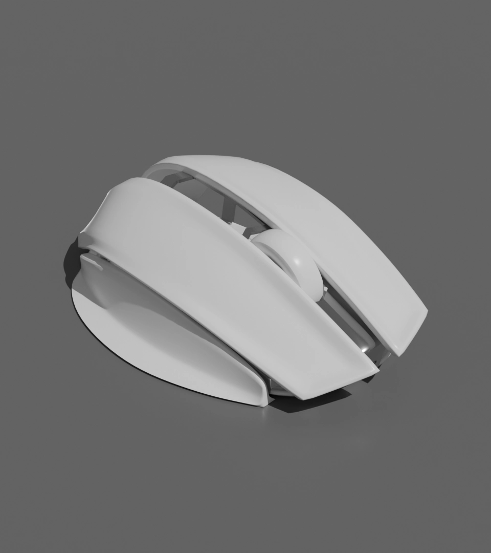 Renders of early rough 3D models.