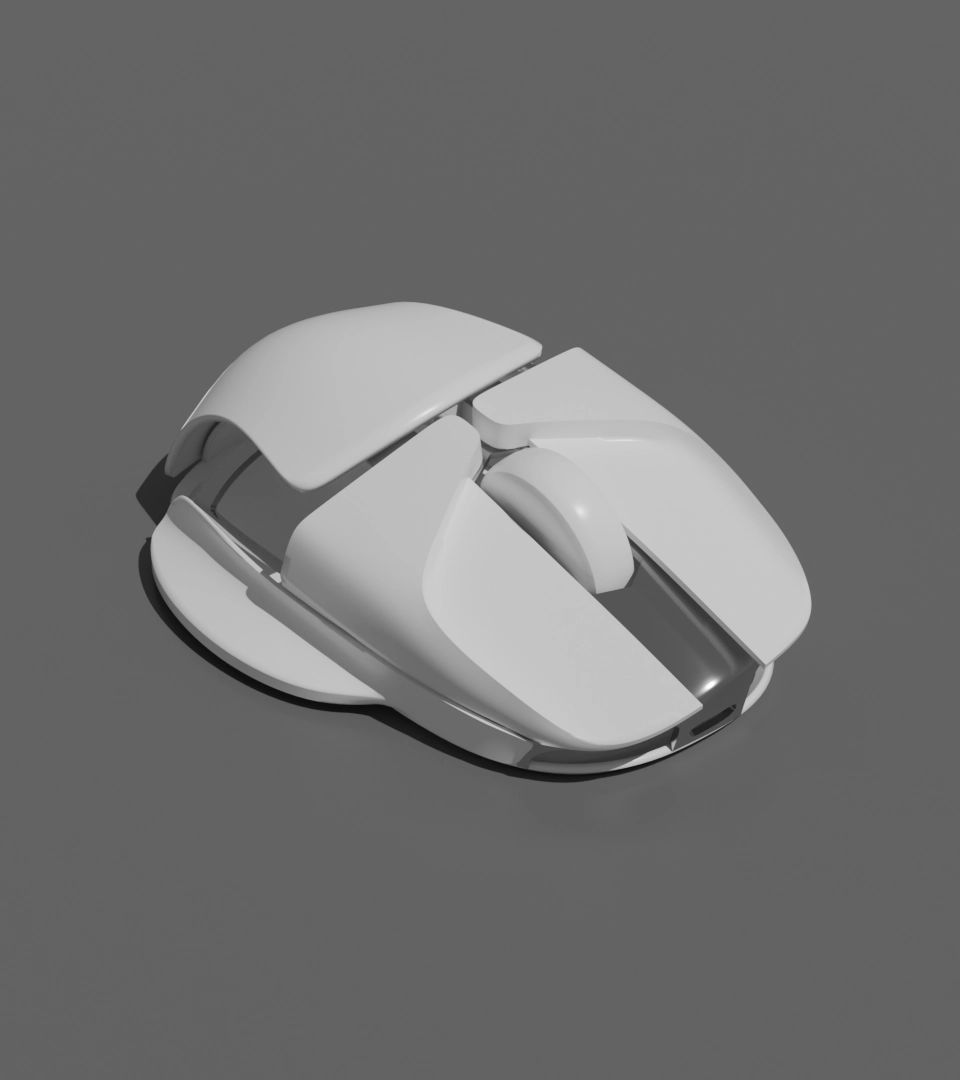Renders of early rough 3D models.