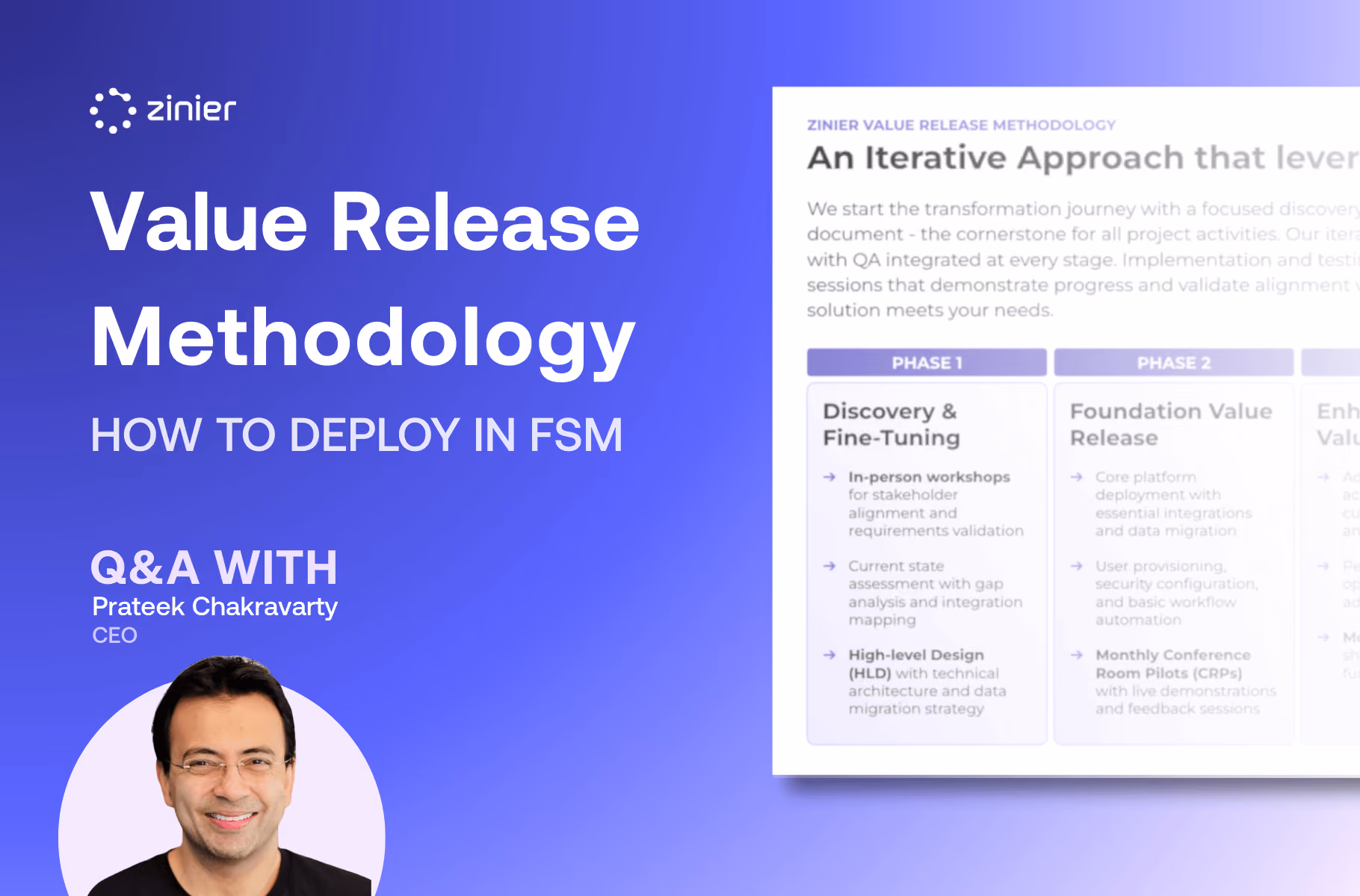 Value Release Methodology: how to deploy AI in FSM. Q&A with Zinier CEO Prateek Chakravarty