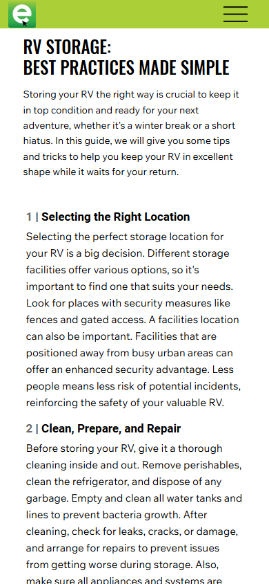 e-Storage RV & Boats