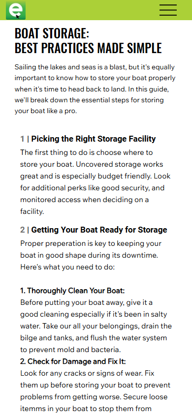 e-Storage RV & Boats