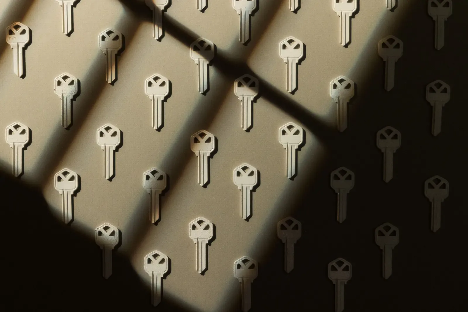 A repeating pattern of house keys.