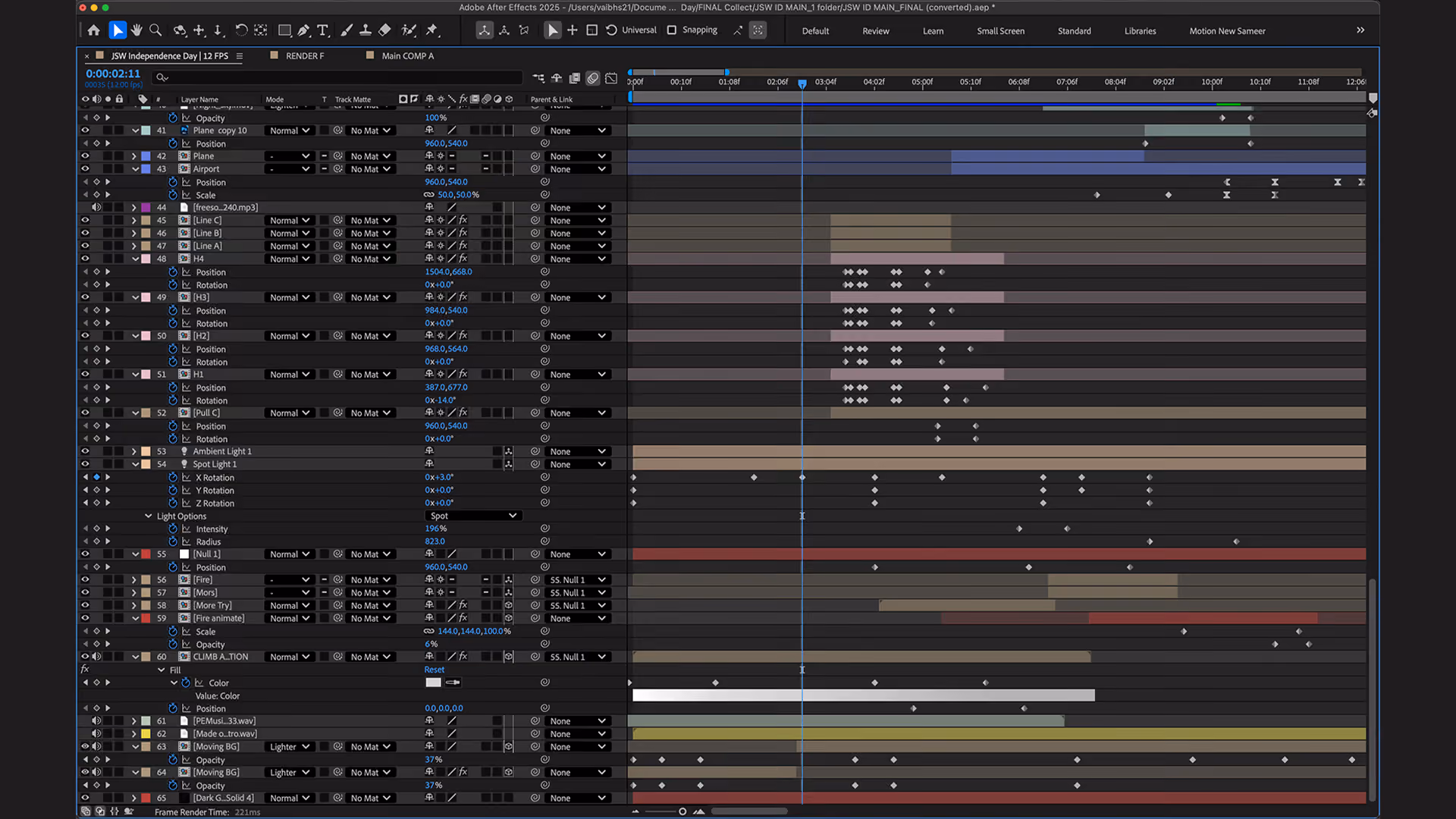 After Effects project screenshot