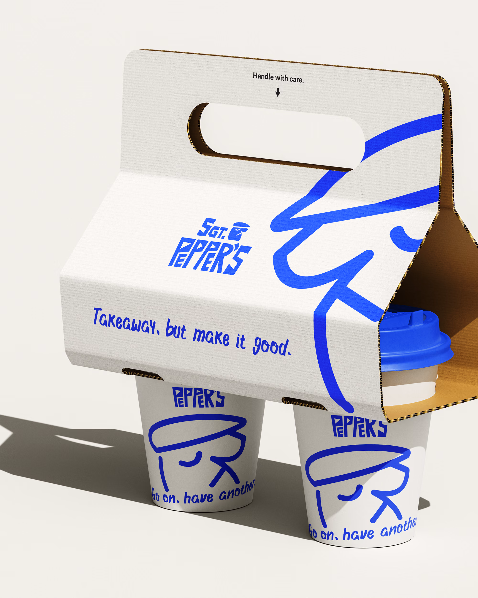 Coffee cup mock up for SGT. Peppers.
